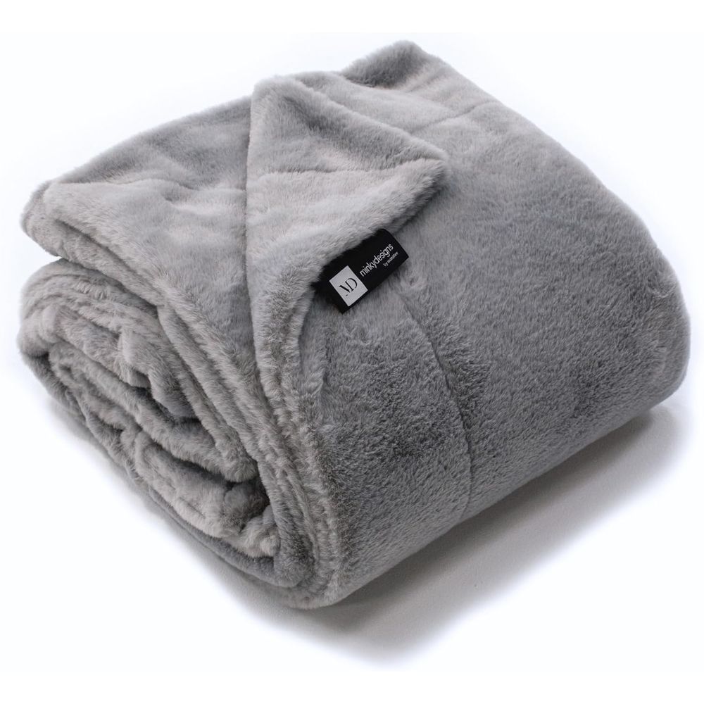 Cashmere Throw Blanket - Minky Designs Ash Gray Minky Blanket