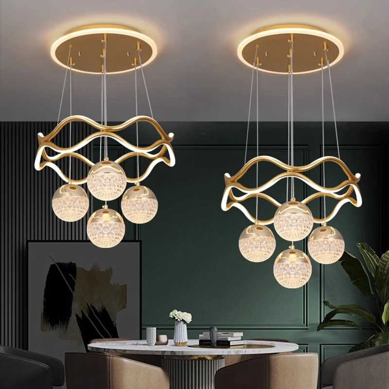 Quiet Luxury Lifestyle - Modern LED Pendant Light Gold/Black Long