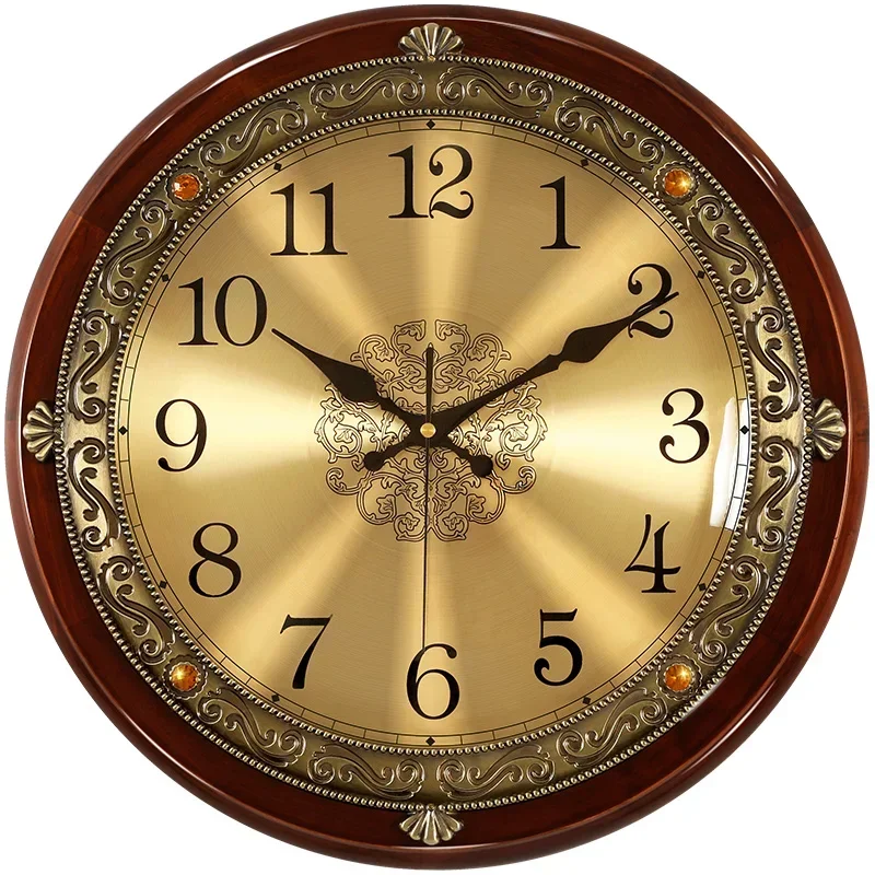 Luxury Lifestyle Watches - Luxury Wood Wall Clock Metal Retro