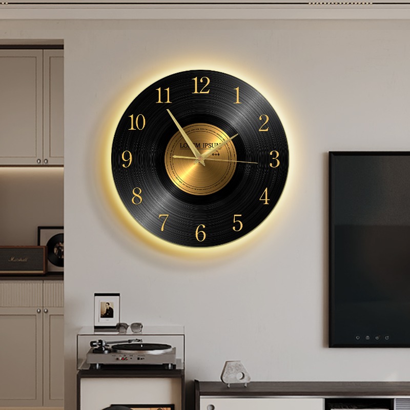 Luxury Lifestyle Watches - Vintage Wall Clock with Light Living
