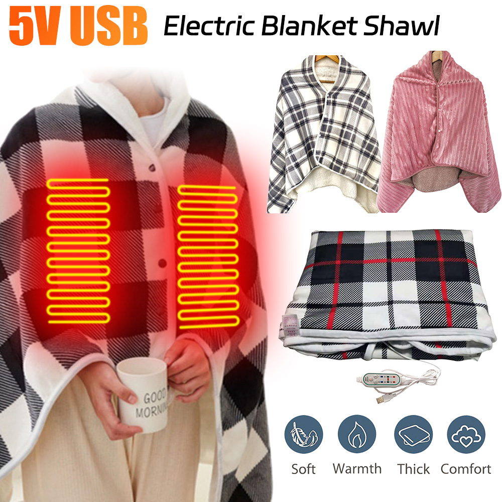 5V Wearable Heating Electric B - Cashmere Throw Blanket 评论和价格