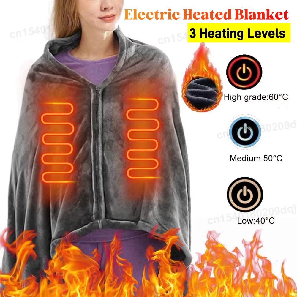 Office Wearable USB Electric H - Cashmere Throw Blanket 评论和价格