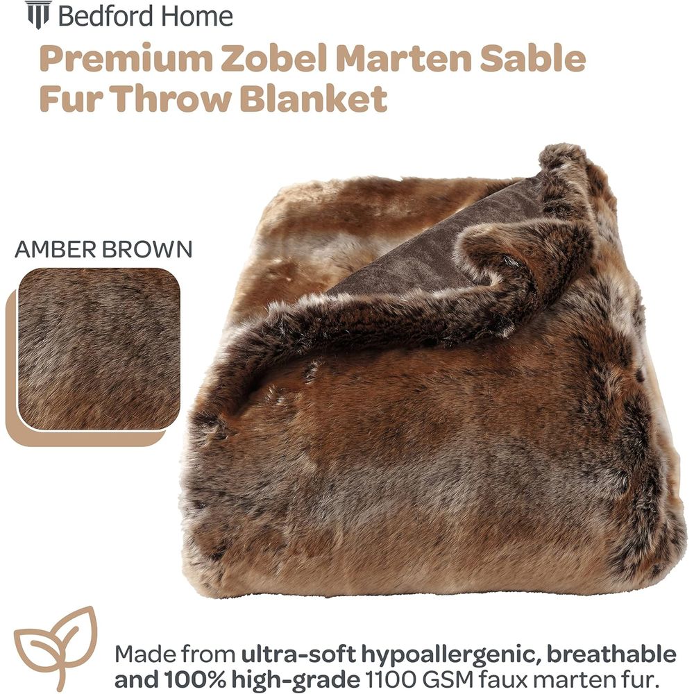 Faux Fur Throw - Luxurious, Hy - Cashmere Throw Blanket 评论和价格