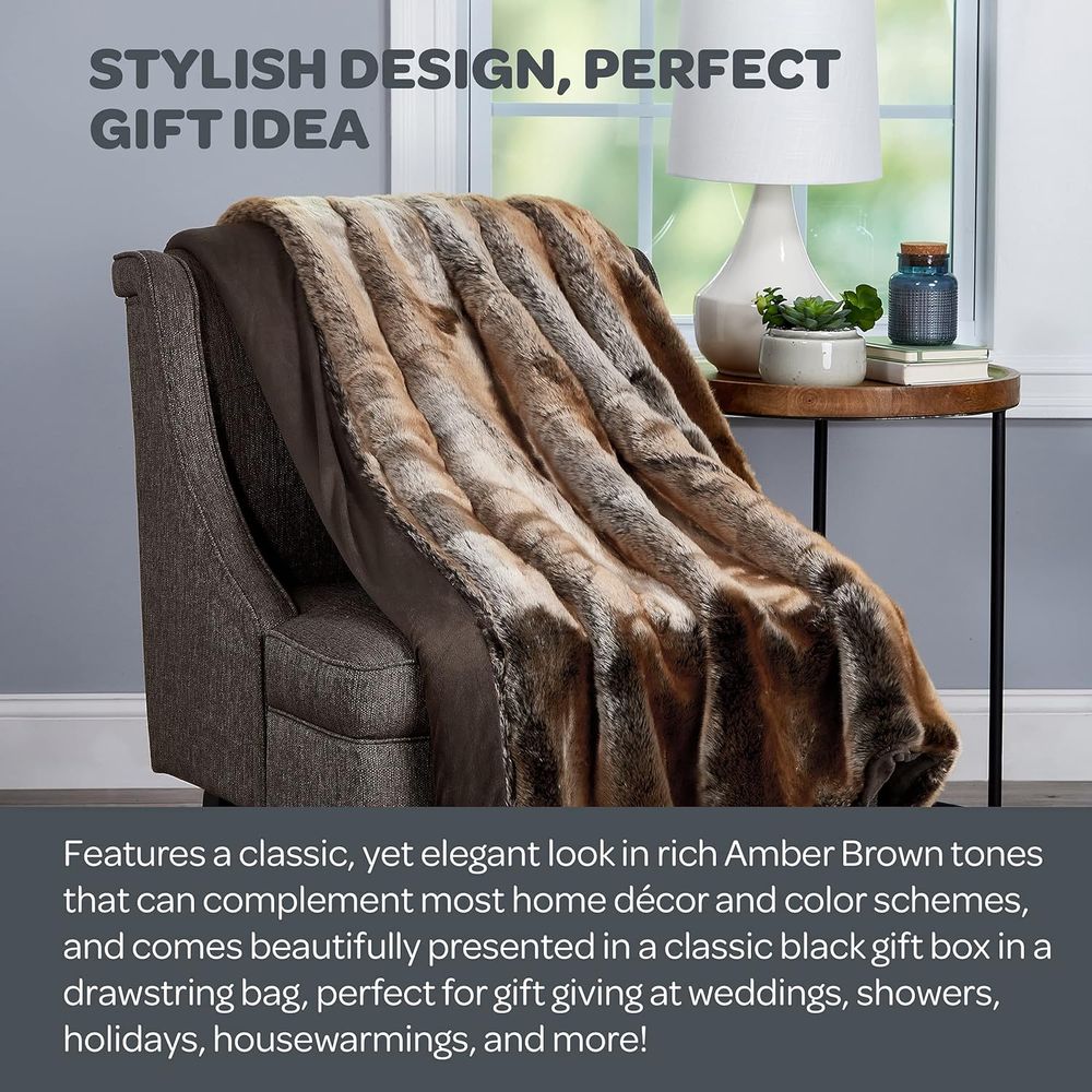 Faux Fur Throw - Luxurious, Hy - Cashmere Throw Blanket 评论和价格
