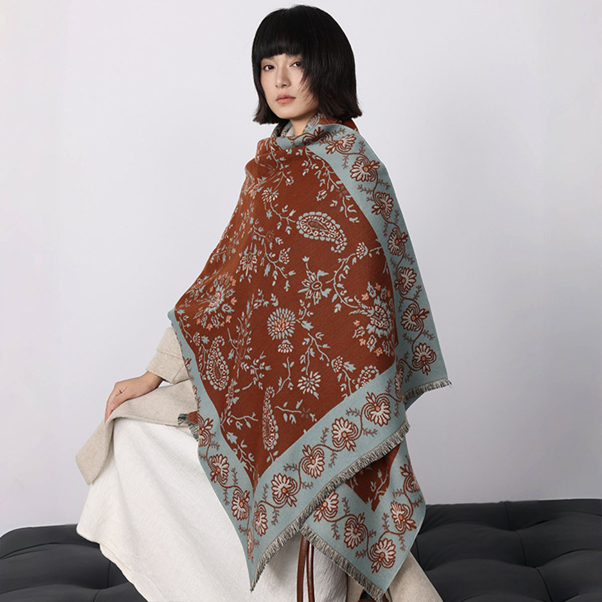 Luxury Winter Imitation Cashme - Cashmere Throw Blanket 评论和价格