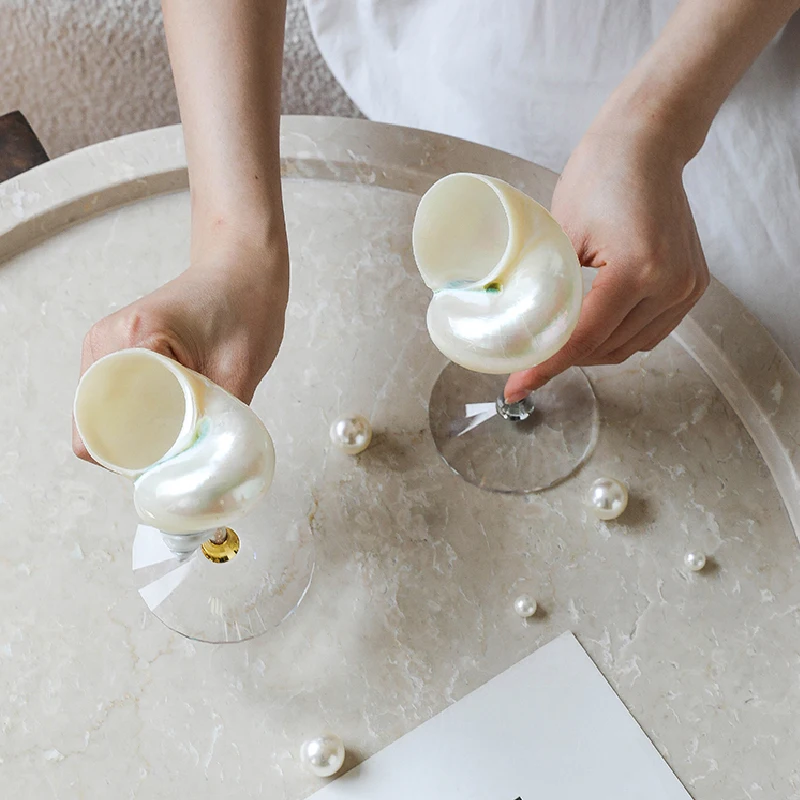 Natural Conch Shell Goblet Cre - Quiet Luxury Lifestyle 评论和价格
