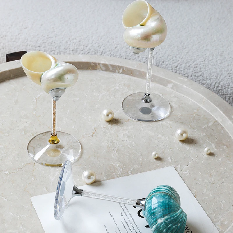 Natural Conch Shell Goblet Cre - Quiet Luxury Lifestyle 评论和价格