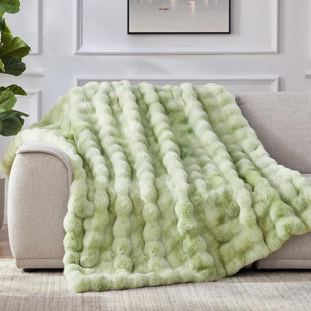 Faux Fur Throw Blanket, 1000GS - Cashmere Throw Blanket 评论和价格