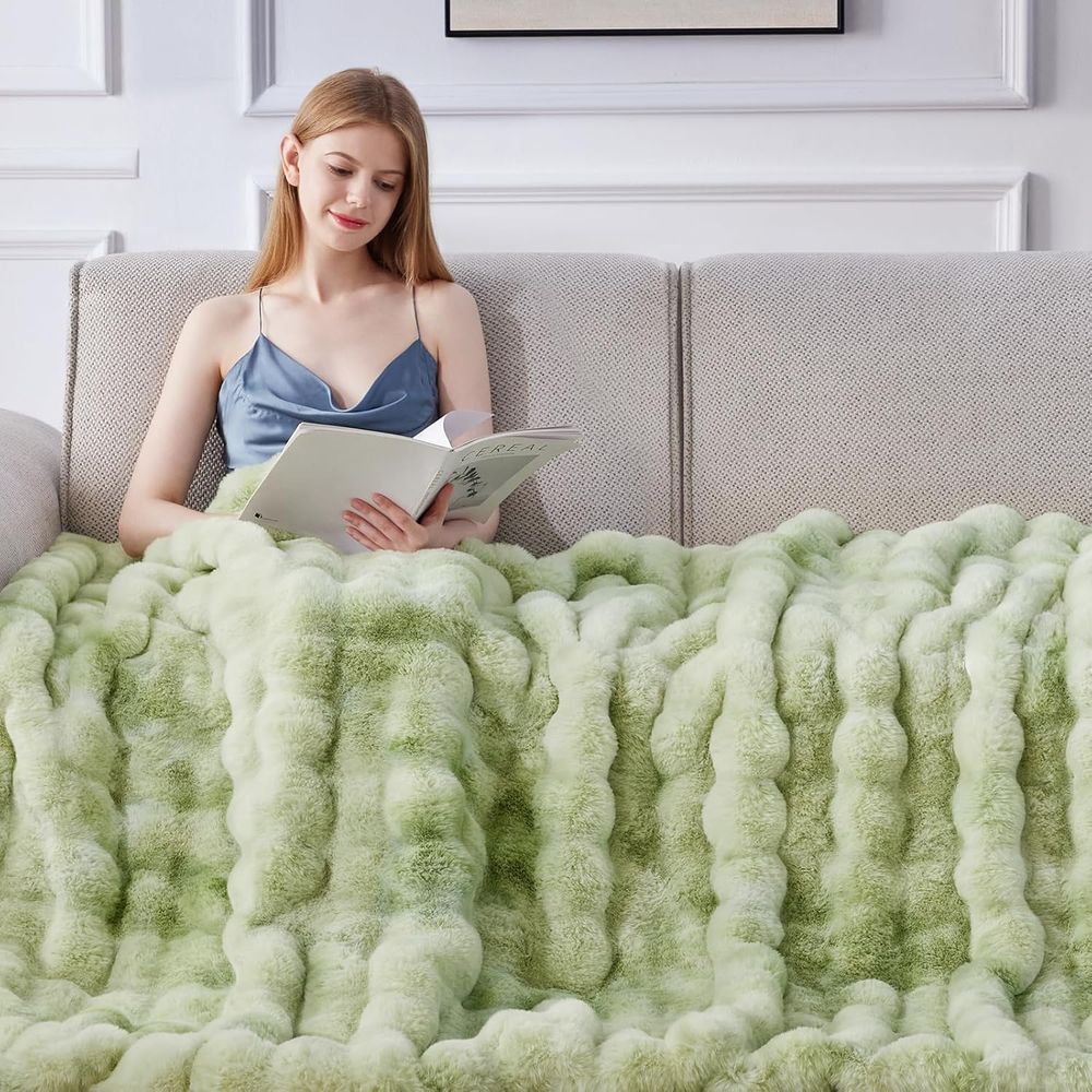 Faux Fur Throw Blanket, 1000GS - Cashmere Throw Blanket 评论和价格