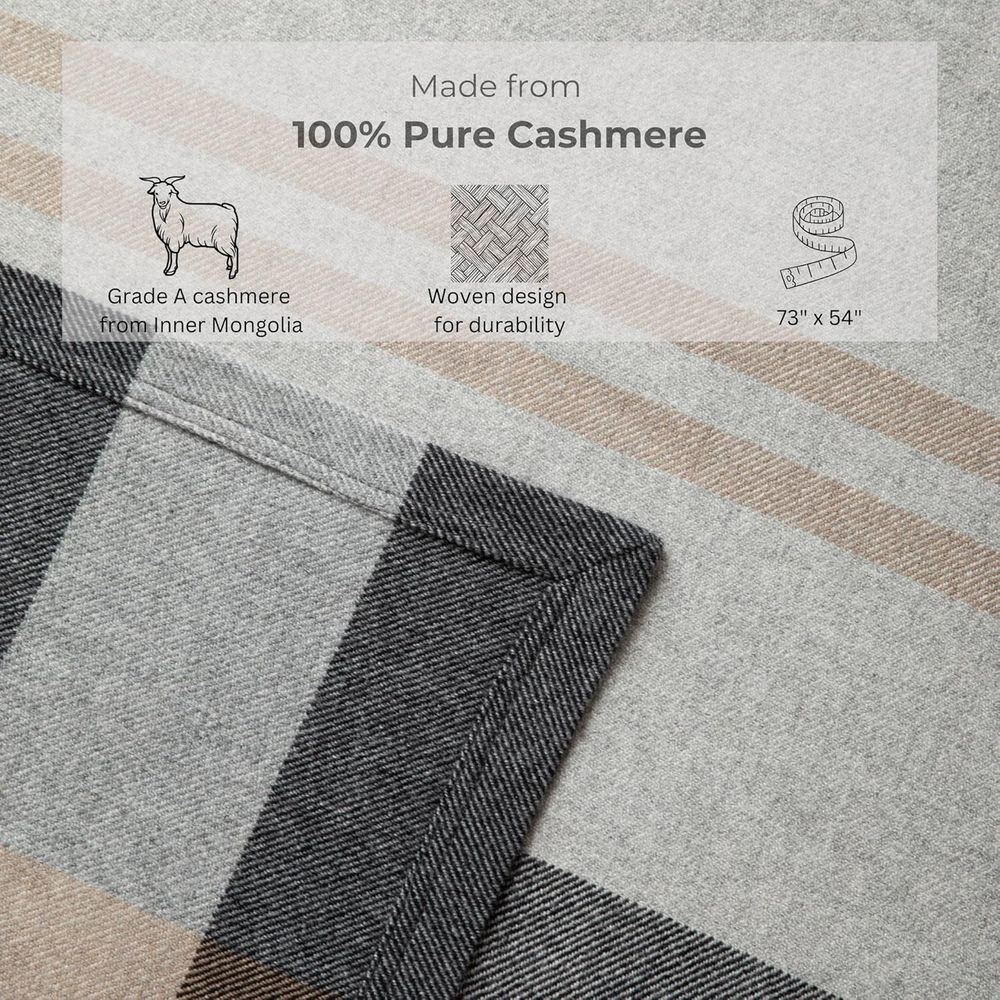 100% Pure Cashmere Throw Blank - Cashmere Throw Blanket 评论和价格