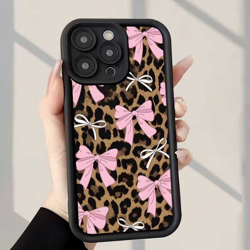 Leopard Print Bow Phone Case F - Apple Iphone 16 评论和价格