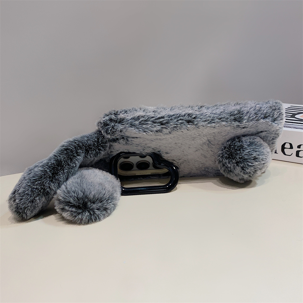Cute Rabbit Ears Fluffy Stand  - Samsung Galaxy S24 评论和价格